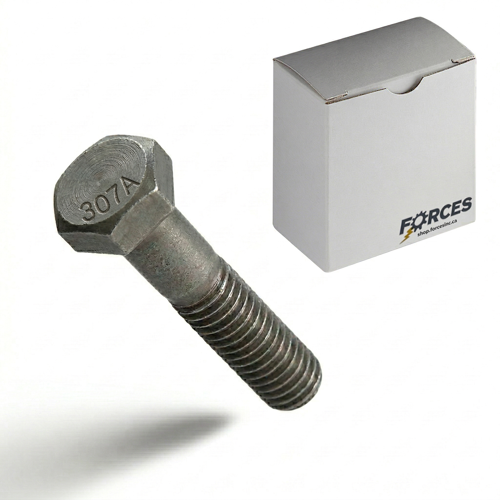 Hex Head Bolt 7/8"-9 x 4" Partial thread - Plain Steel A307 Grade A