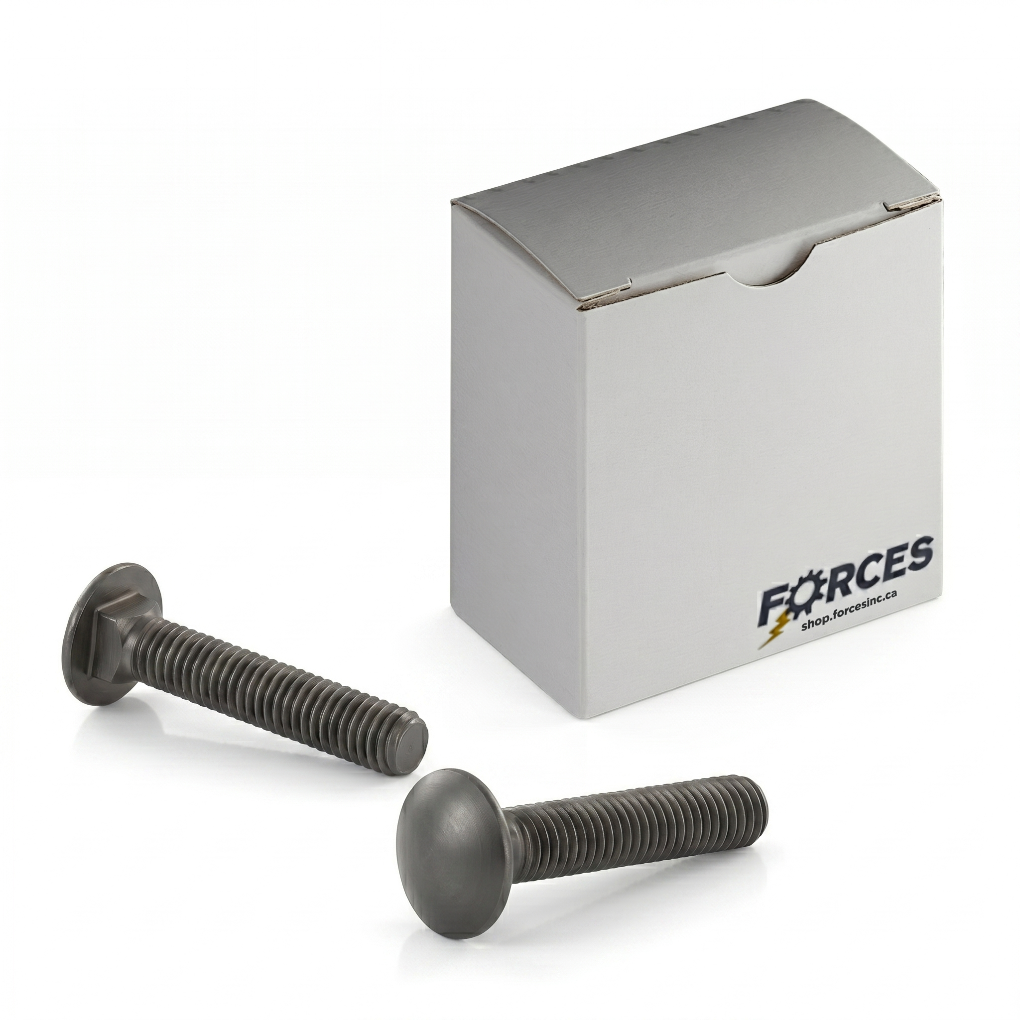 Carriage Bolt 1/4"-20 x 5" Full thread - Plain Steel A307 Grade A