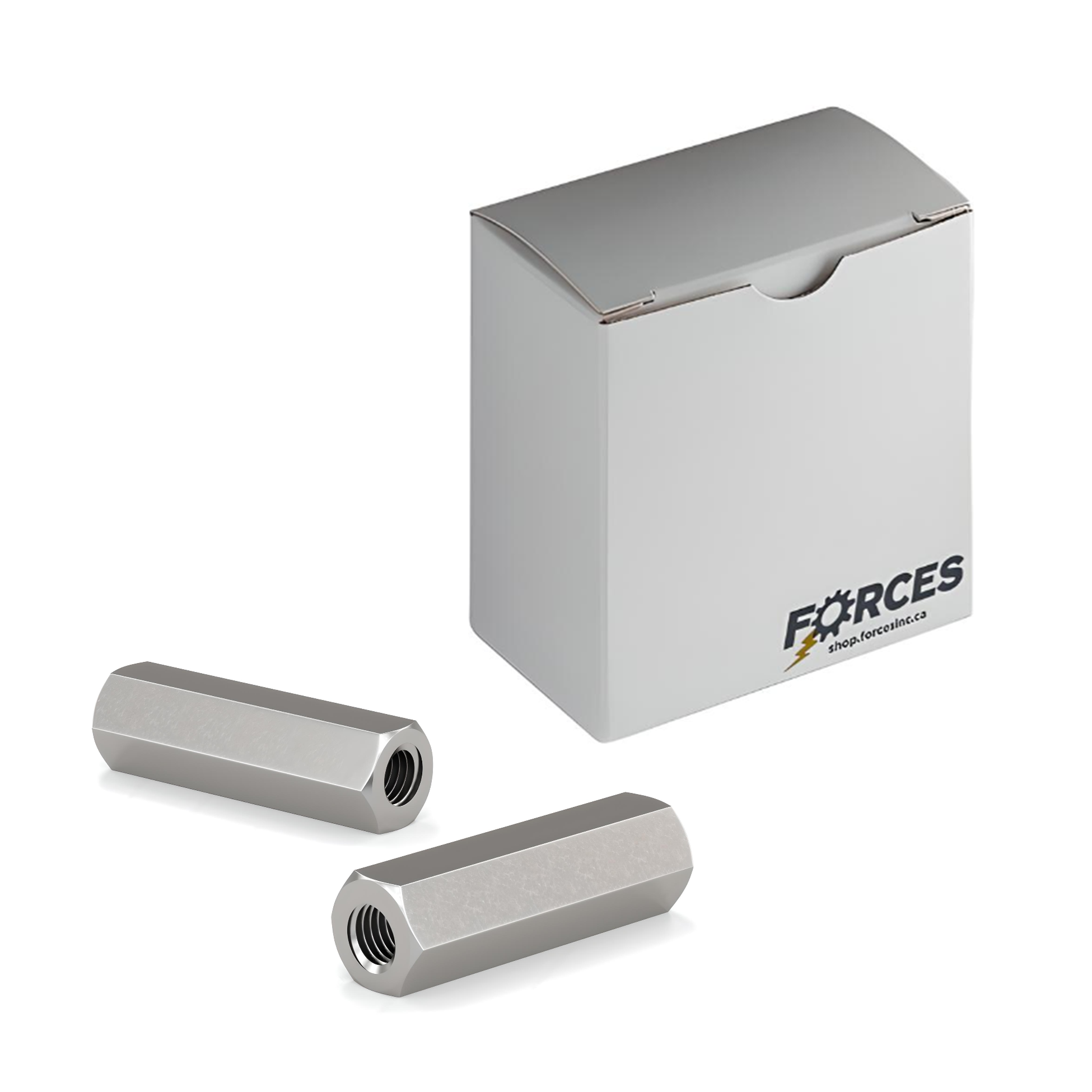 DIN 6334 M5-0.8 x 15mm Hex Coupling Nut - Stainless Steel A2(18-8)