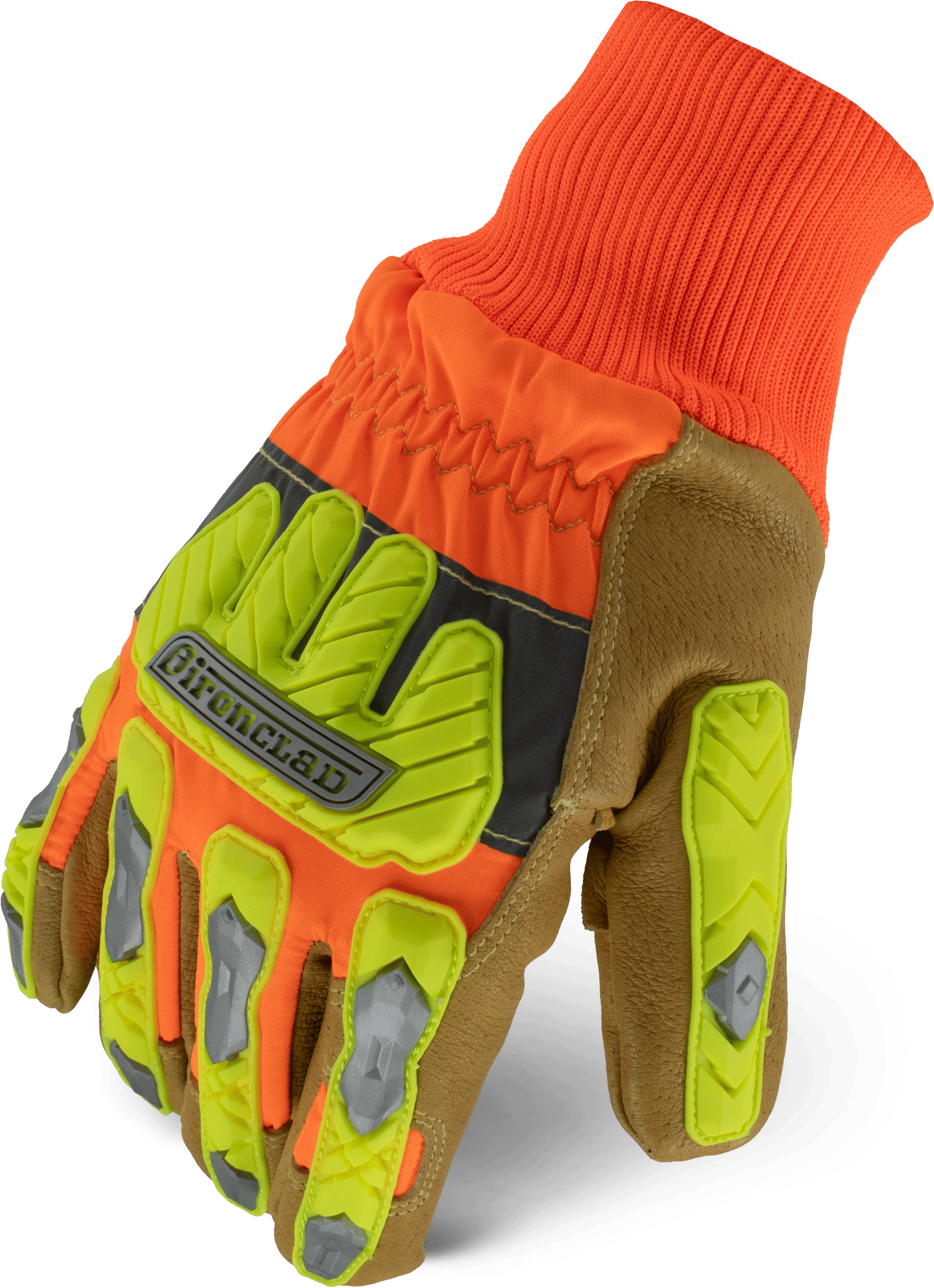 Insulated Leather A6 Cut Hi-Viz Glove | IEX-HVIP5
