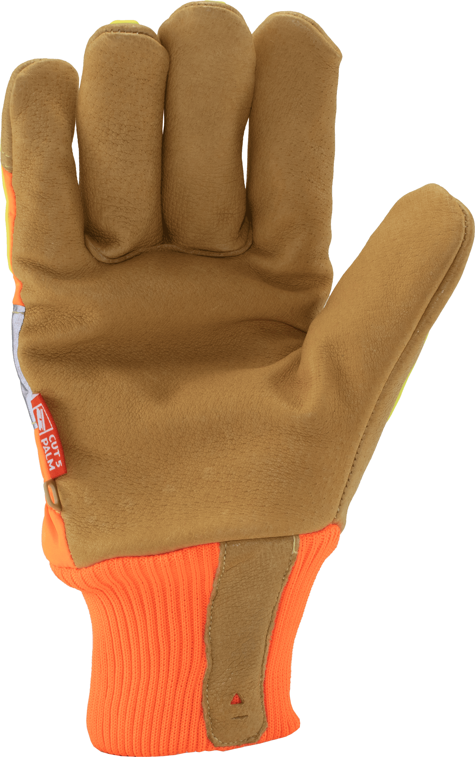 Insulated Leather A6 Cut Hi-Viz Glove | IEX-HVIP5
