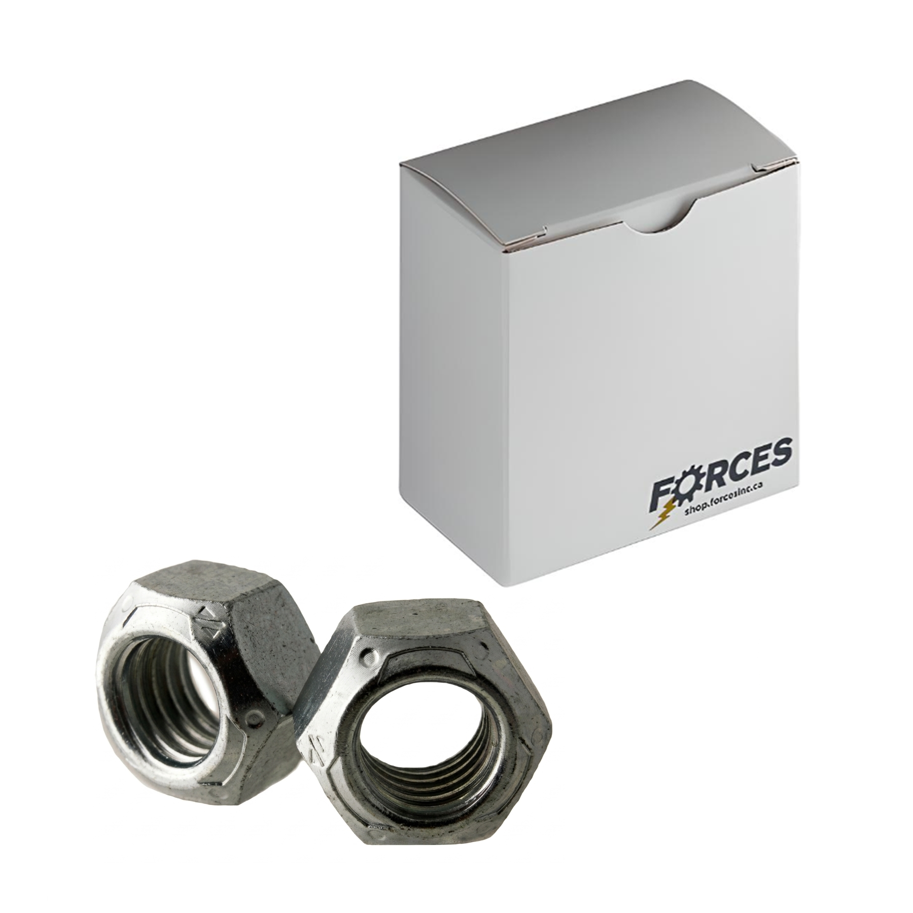 All Metal Hex Cone Locknuts 1/2"-13 - Zinc Plated Grade C