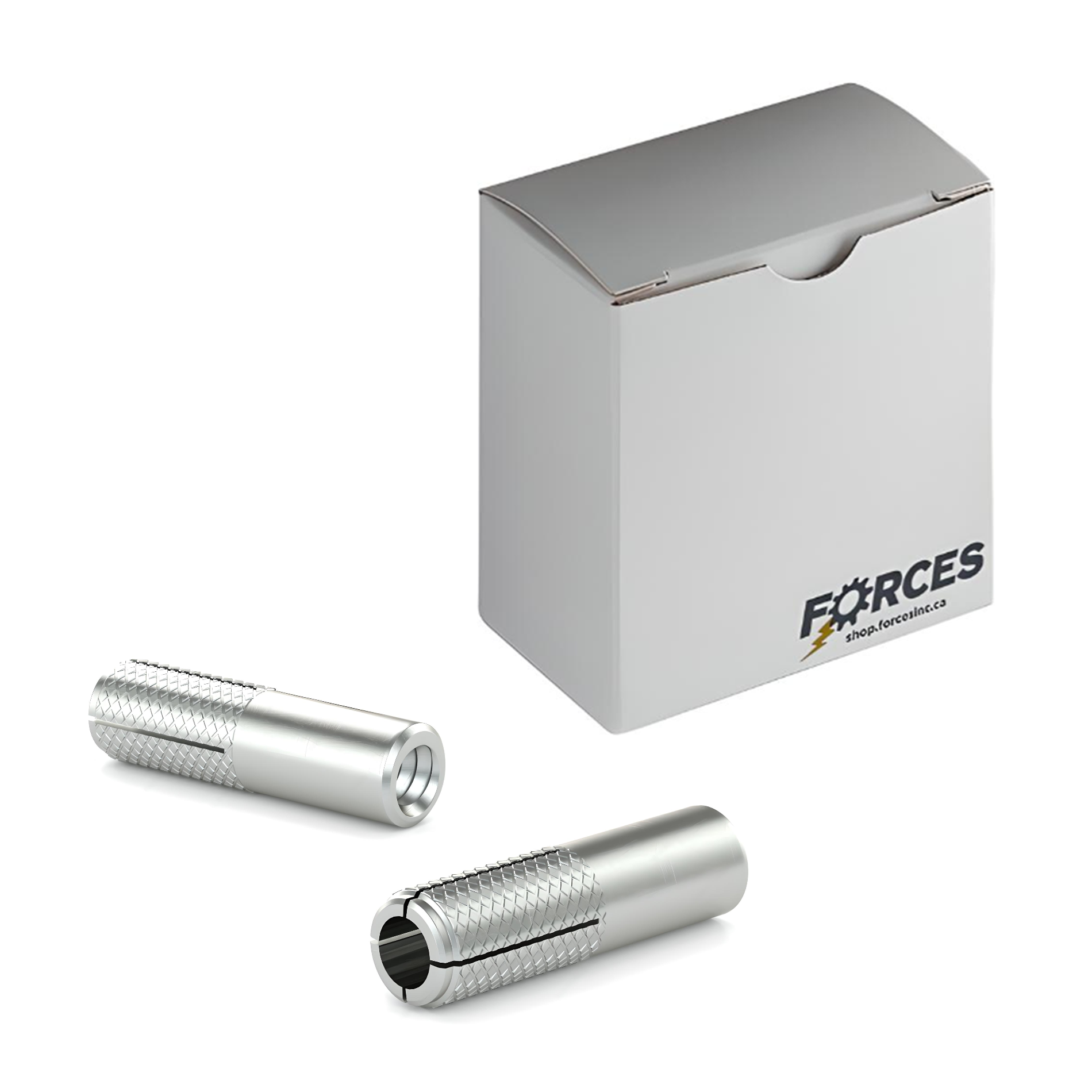 1" x 3-1/8" Knurled Drop-in Anchor - Zinc