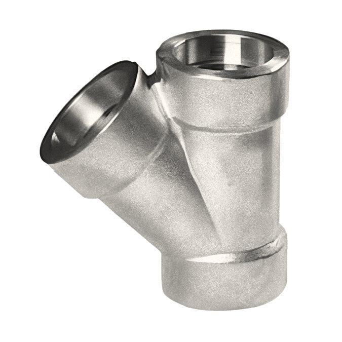 1/2" Lateral Wye Tee Socket Weld #150 - Stainless Steel 316 - Forces Inc
