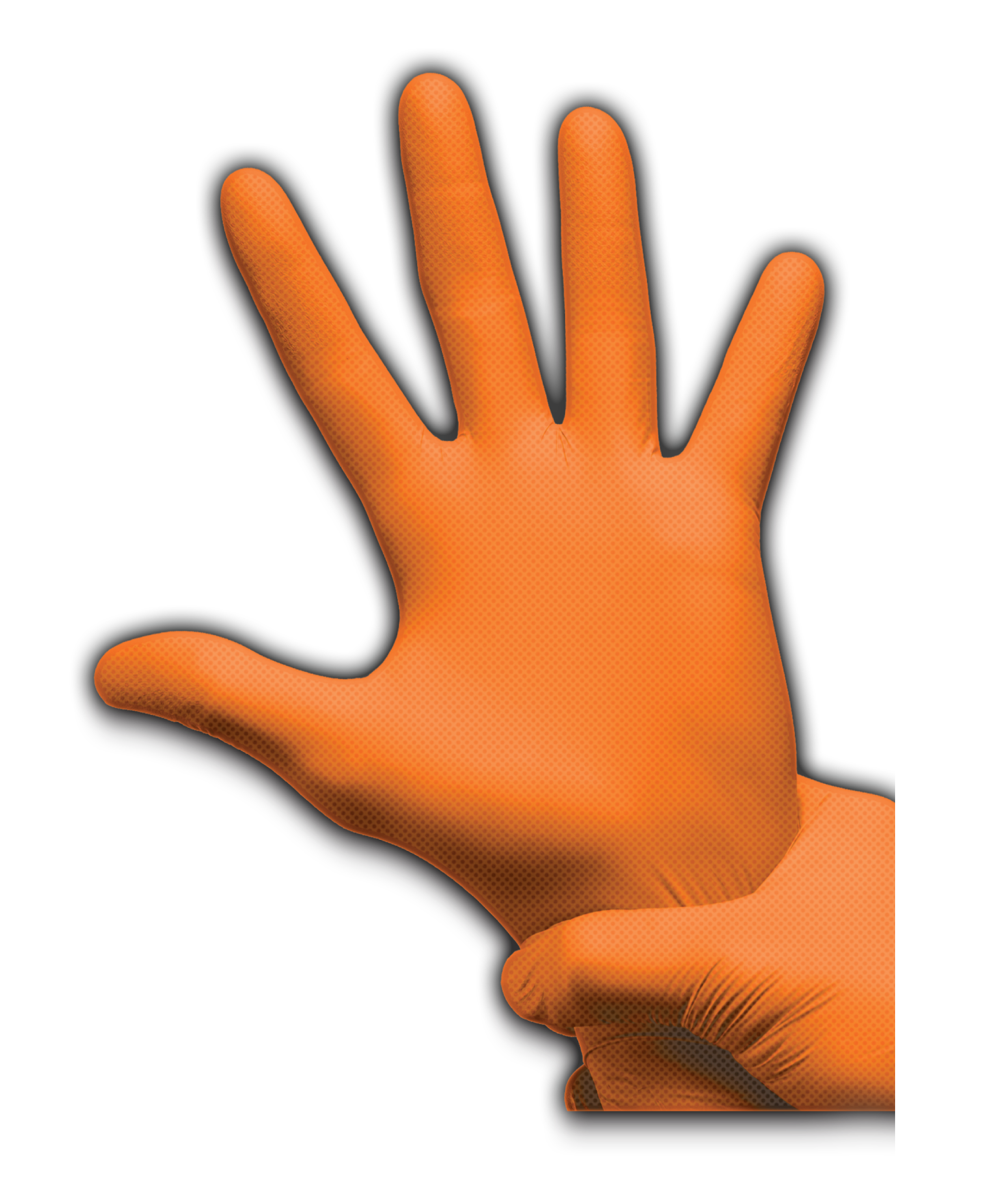 Disposable Nitrile Glove 6 mil Orange Textured