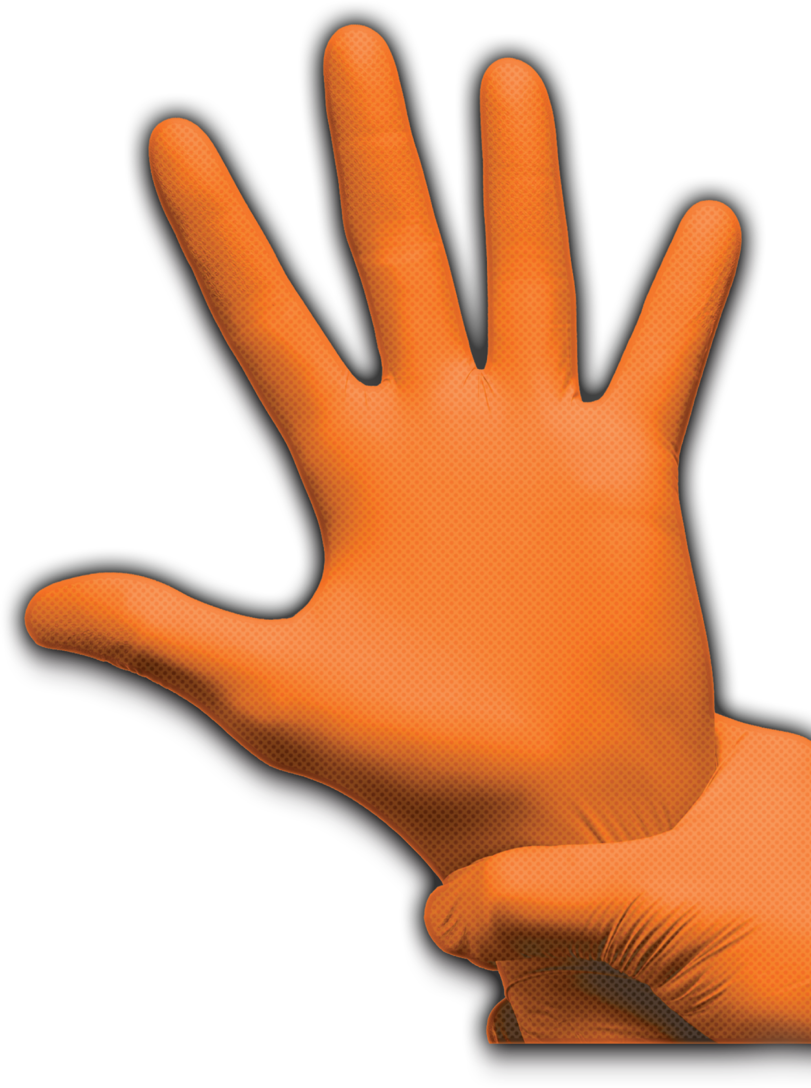 Disposable Nitrile Glove 8 mil Orange Textured