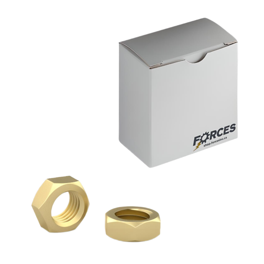 2-56 Machine Screw Hex Nut - Brass