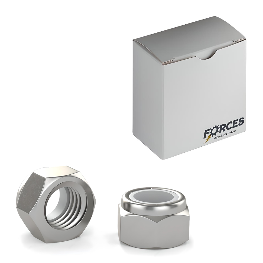1/4"-20 Hex Nylon Insert Lock Nut (NM/NE) Series - Stainless Steel 316