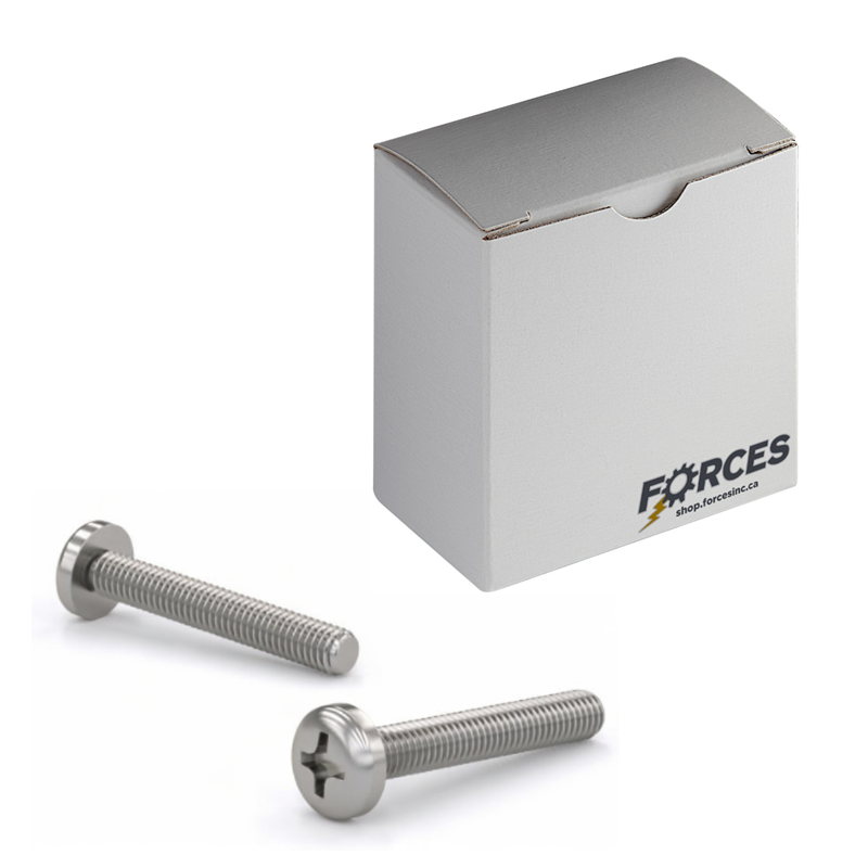 Machine Screw 1/4"-20 x 2" Pan Head Phillips Drive - Stainless Steel 18-8