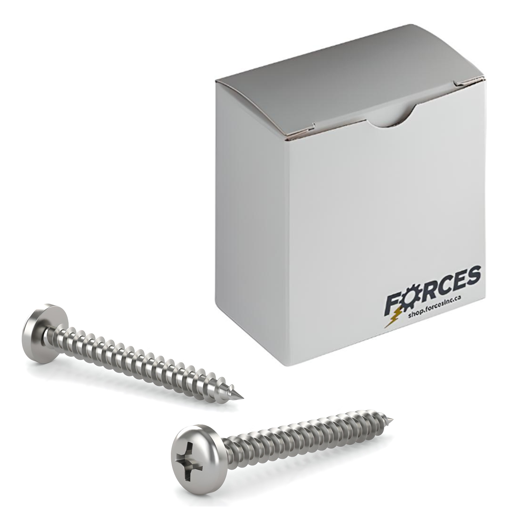 #10 x 1" Metal Screw Pan Head Phillips Drive Type A Point - Stainless Steel 18-8