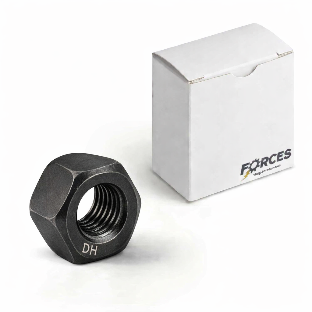 Heavy Hex Nut 1-1/4"-7 - Plain Steel A563 Grade DH