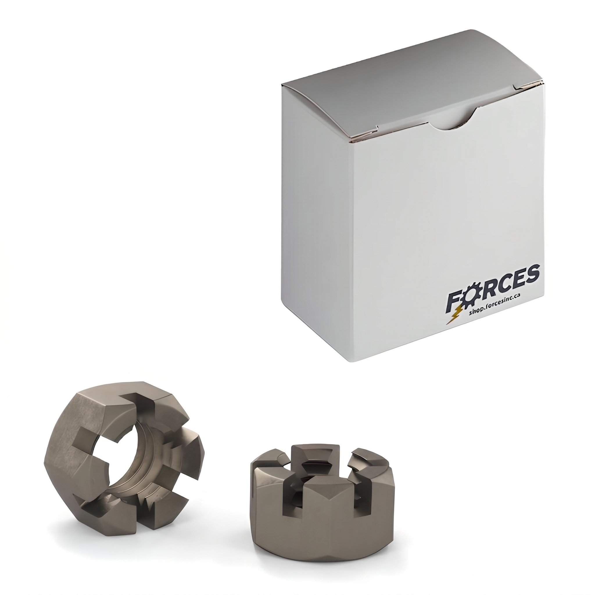 Slotted Finished Hex Nut 1"-8 - Plain Steel