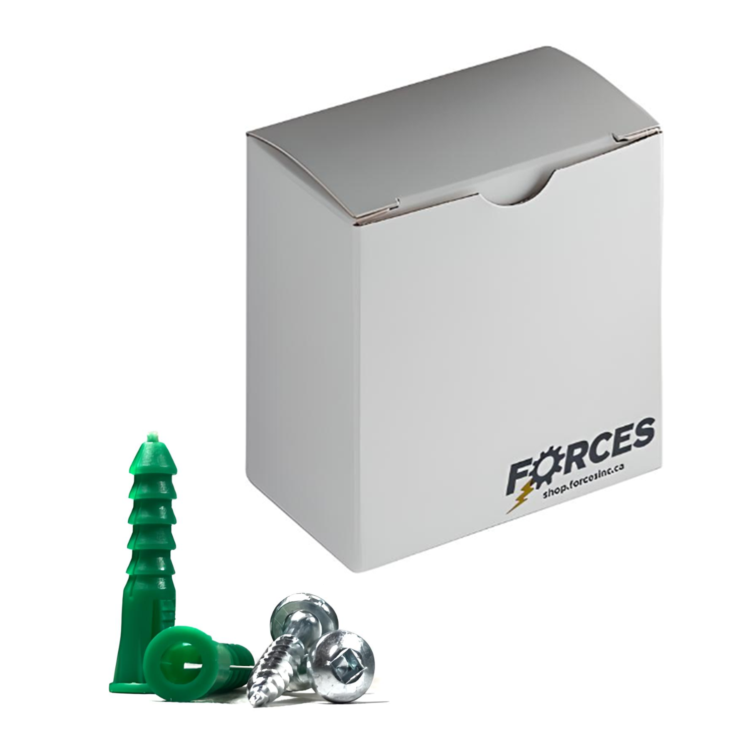 5/16" x 1-1/2" Plastic Screw Anchor - Polyethylene Green