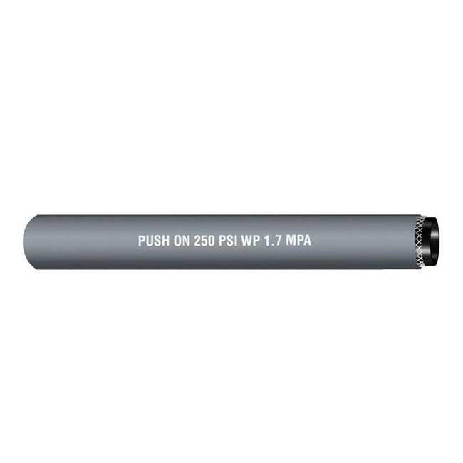 Premium GP Push-On Hose 3/8" I.D. 250 PSI - Gray Neoprene