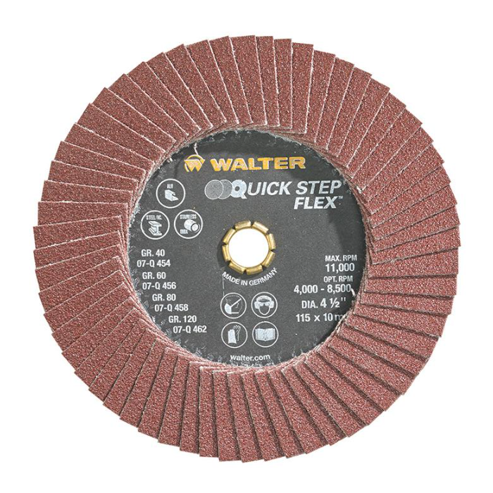 07Q458 | QUICK-STEP™ FLEX Flap Disc 4-1/2", 80 Grit