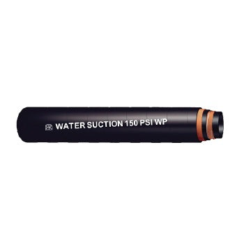 Water Suction Hose 3/4" I.D. 200 PSI - Black Rubber