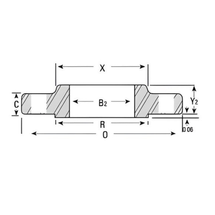 Forged Steel Slip-On Flange 12" Class #300 - Raised Face