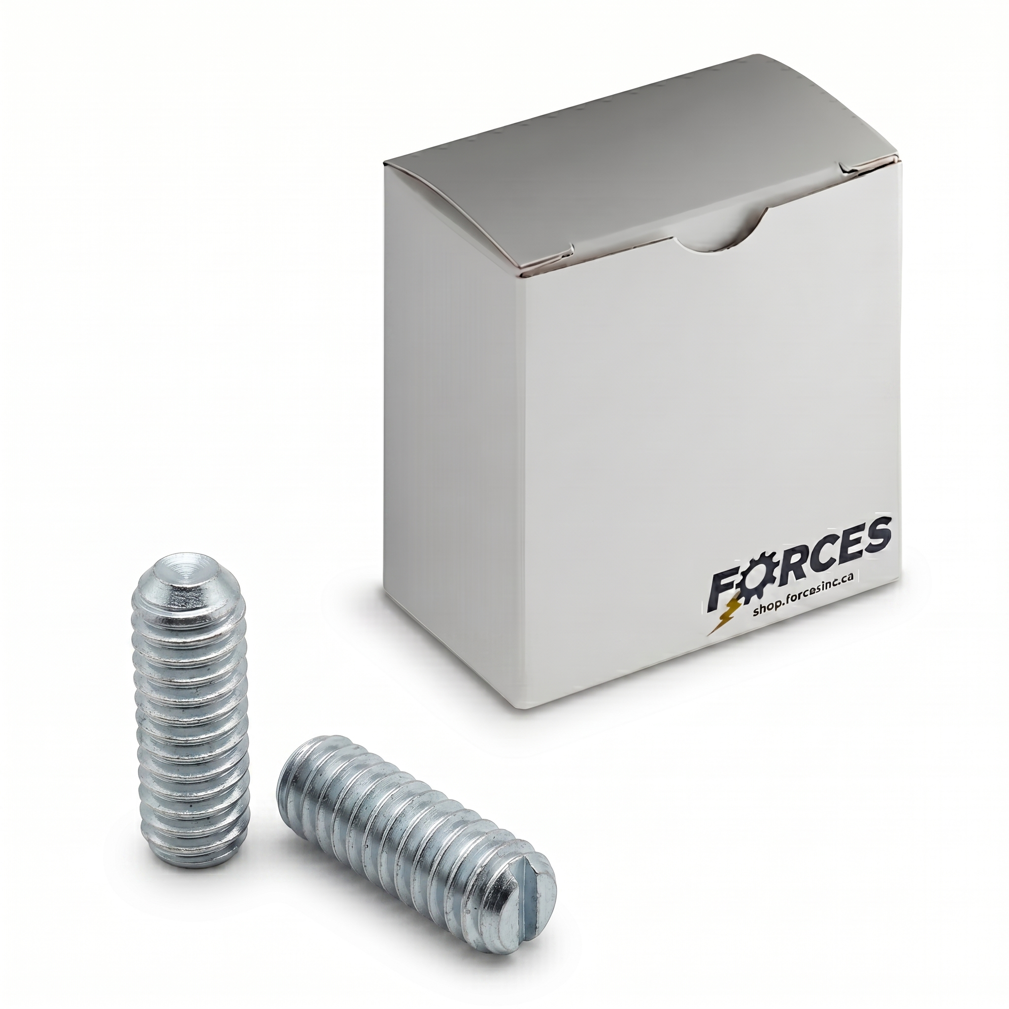 Cup Point Slotted Set Screw 1/4"-28 x 1/4" - Zinc Plated