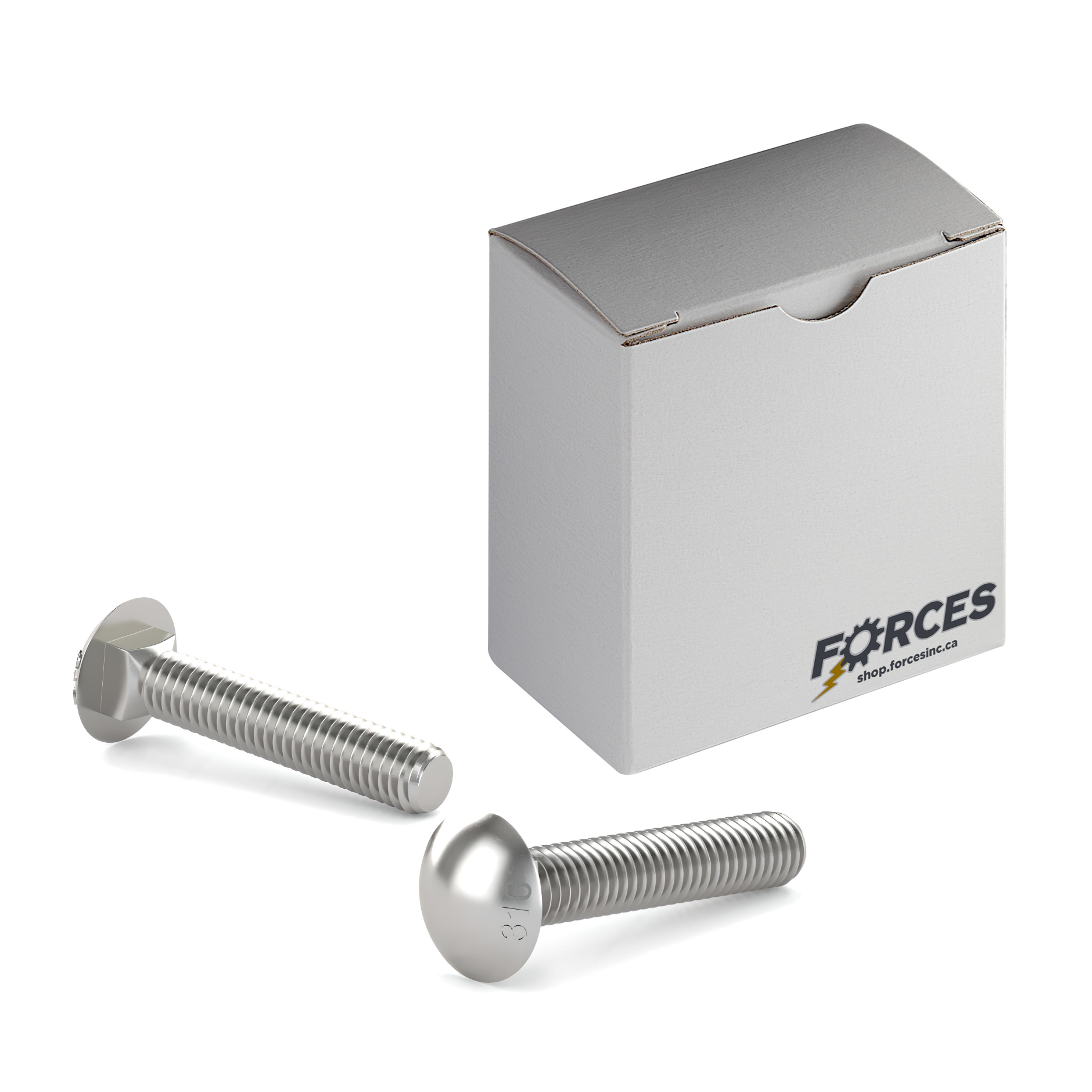 Carriage Bolt 1/2"-13 x 3-1/2" Full thread - Stainless Steel 316 F593
