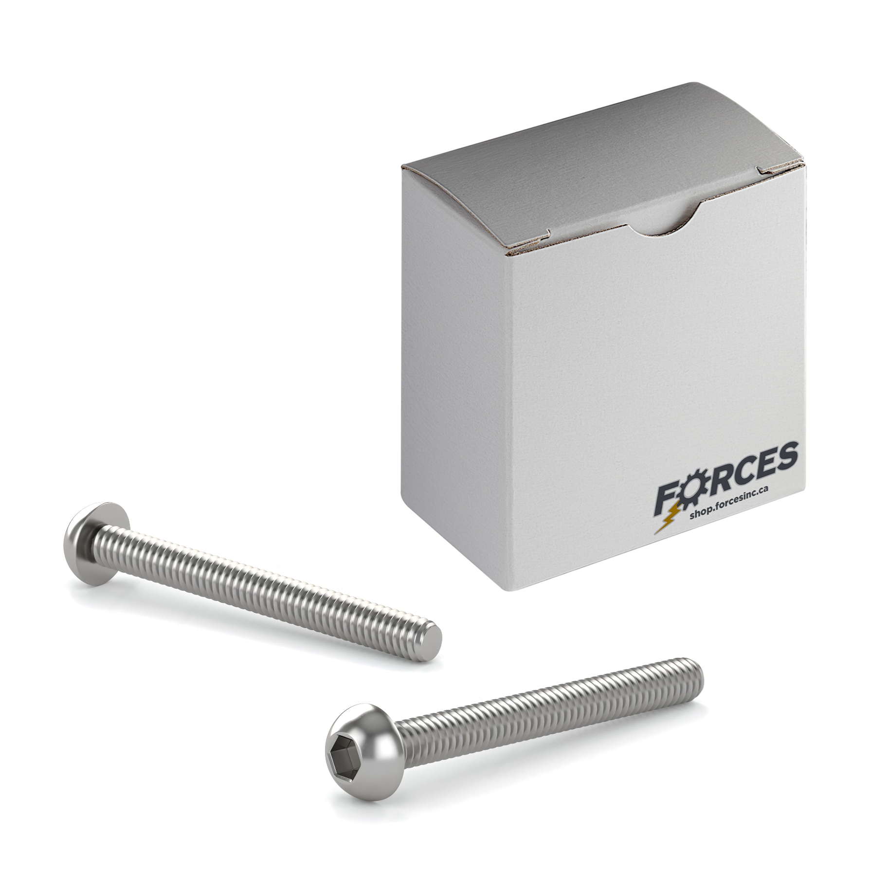 Button Head Socket Cap Screws #10-32 x 1/2" Full thread - Stainless Steel 18-8