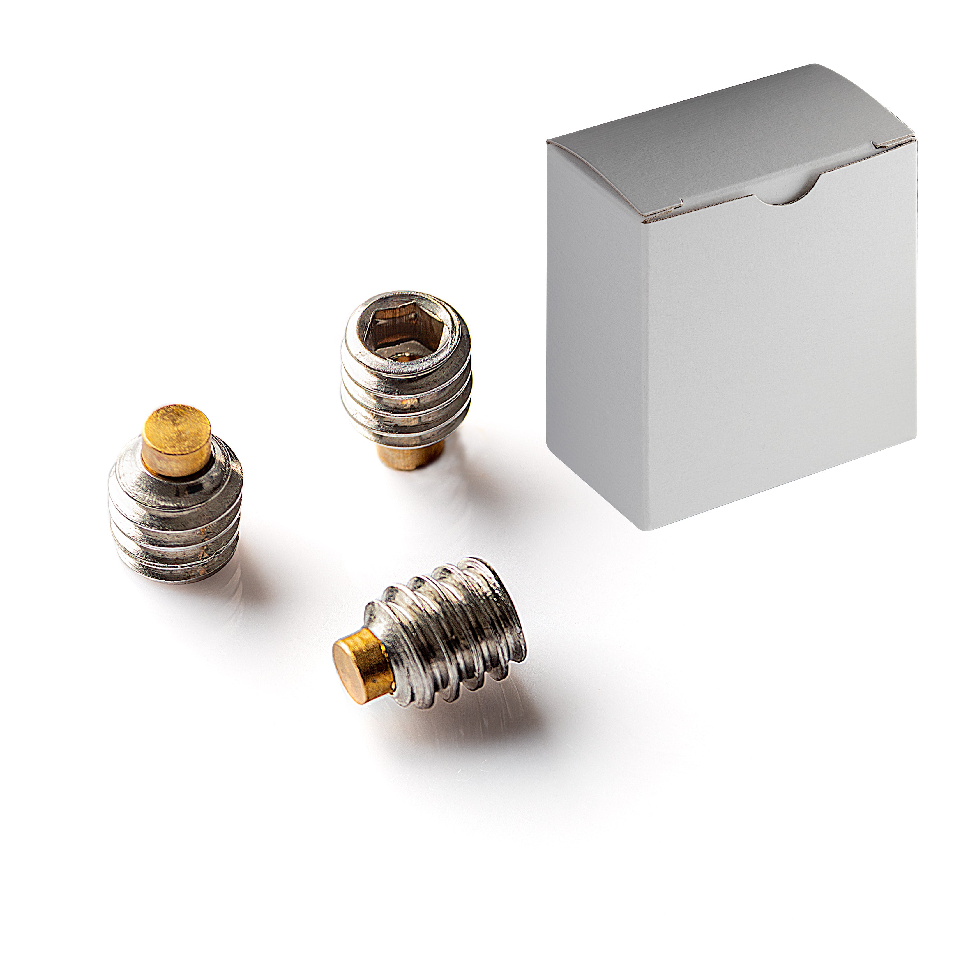 Brass Tip Set Screw M12-1.75 x 20mm Stainless Steel 18-8