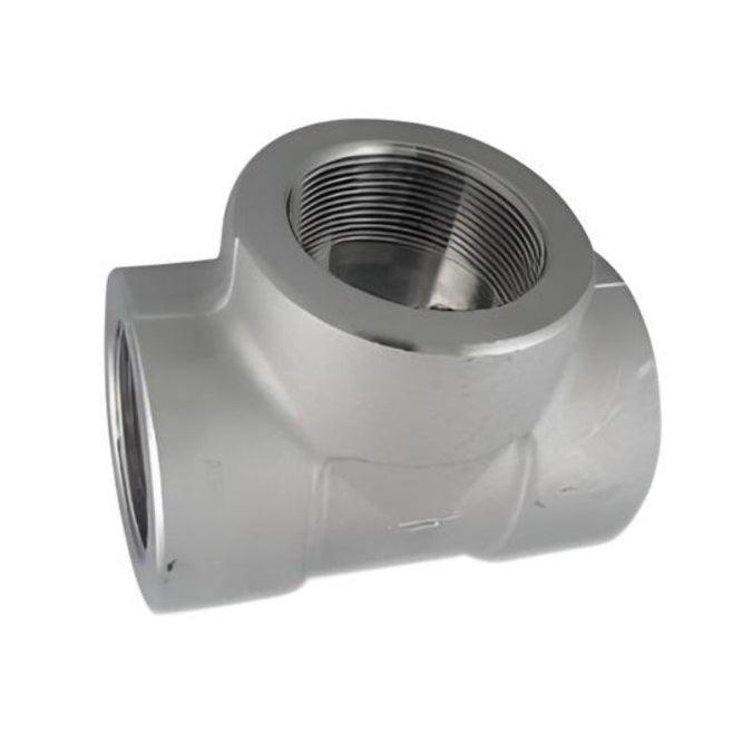 1/2" x 1/4" Reducing Tee NPT #3000 - Stainless Steel 304/304L - Forces Inc