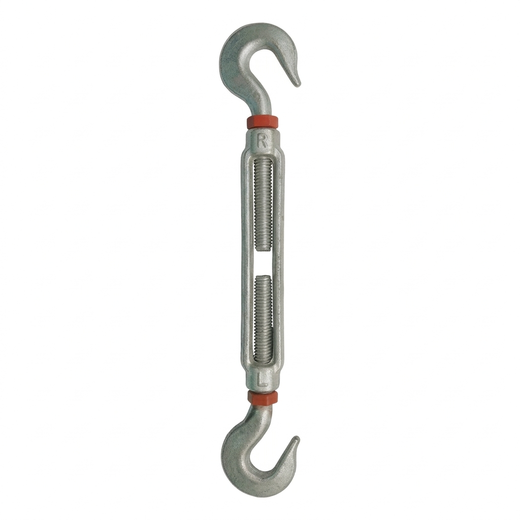 1/4 x 4" Hook & Hook Turnbuckle - Forged Carbon Steel