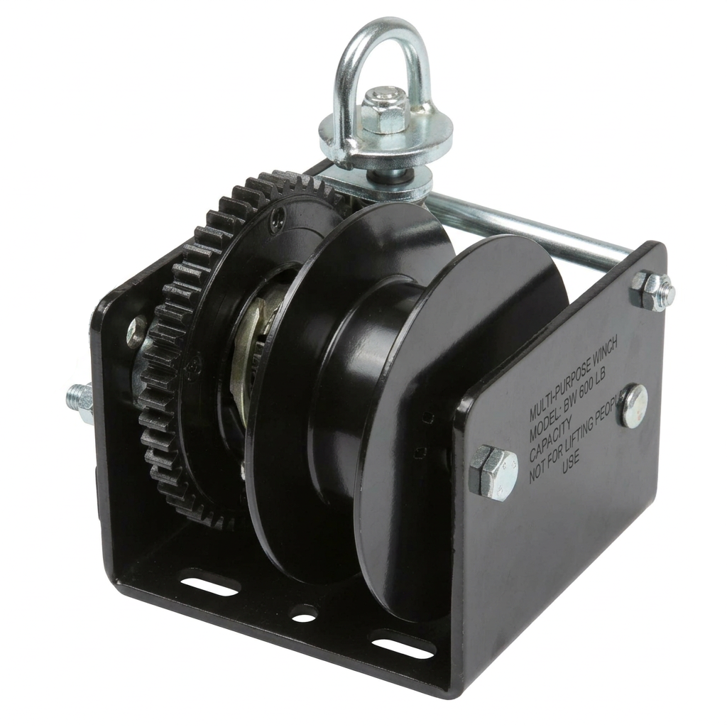 Vanguard® Worm Gear Hand Winch 2000 lbs 1 Way (4.1:1)