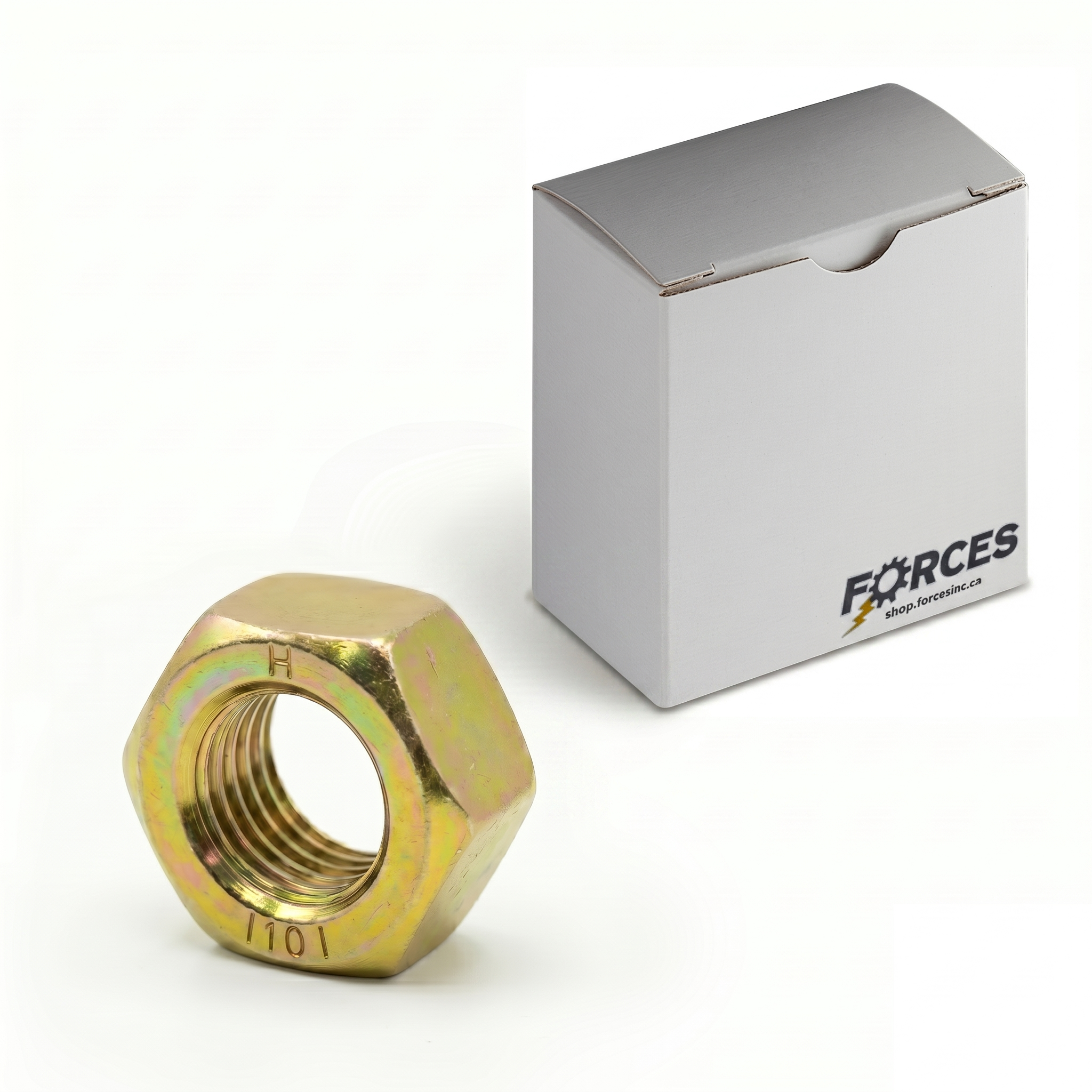 DIN 934 Hex Nut M10-1.50 - Yellow Zinc Class 10.9