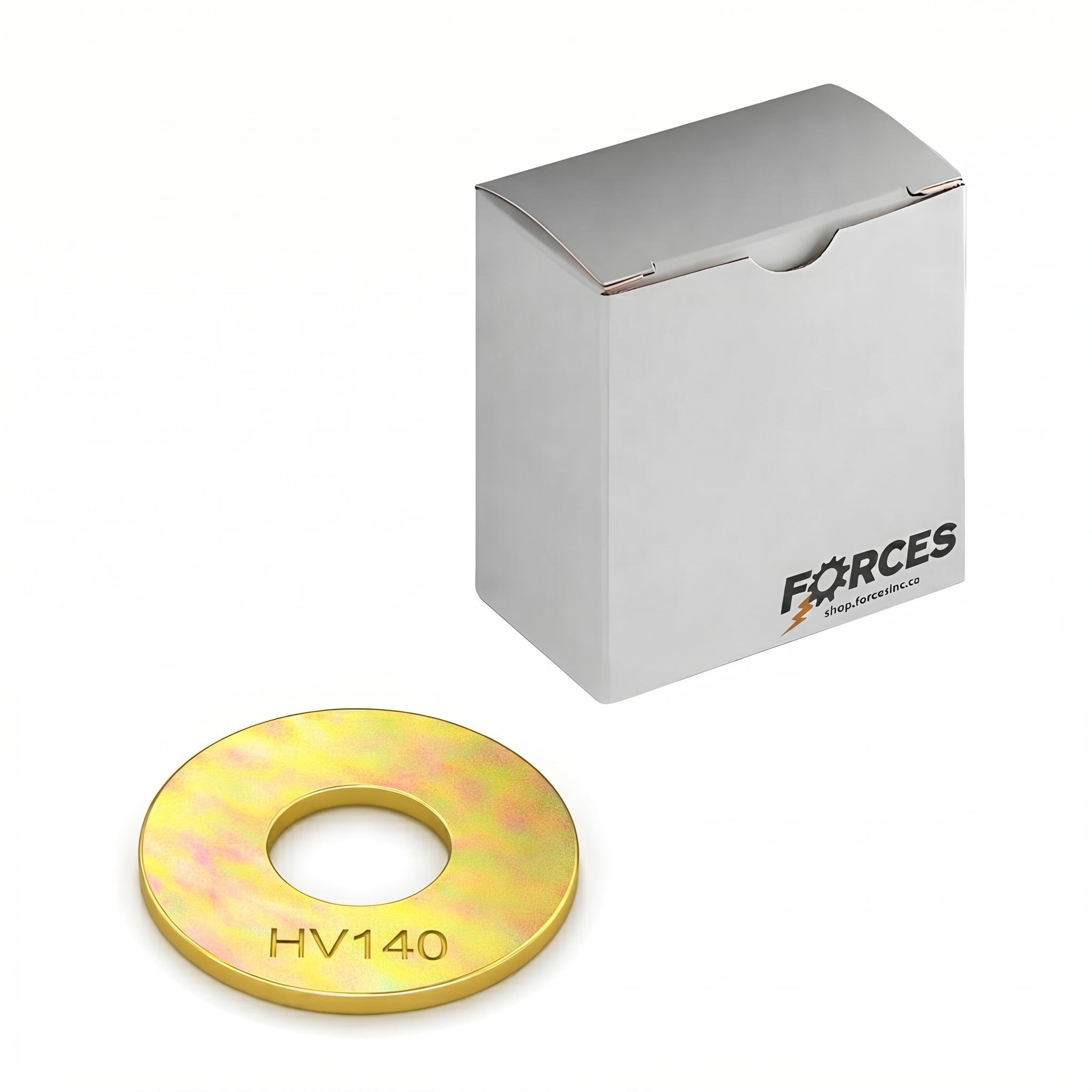 140 HV DIN 125A Flat Washer M4 x 9mm O.D. - Yellow Zinc