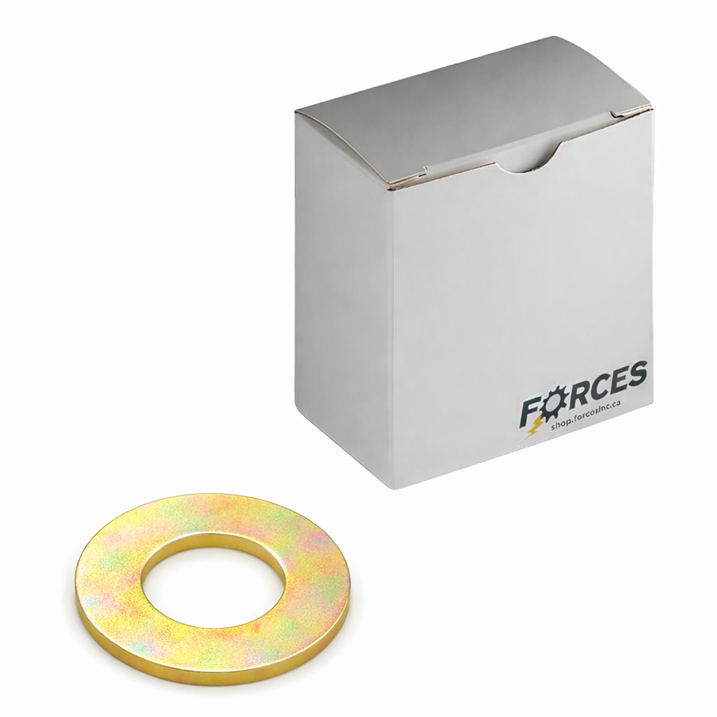 SAE Flat Washer 1/4" x 0.625" O.D. - Yellow Zinc