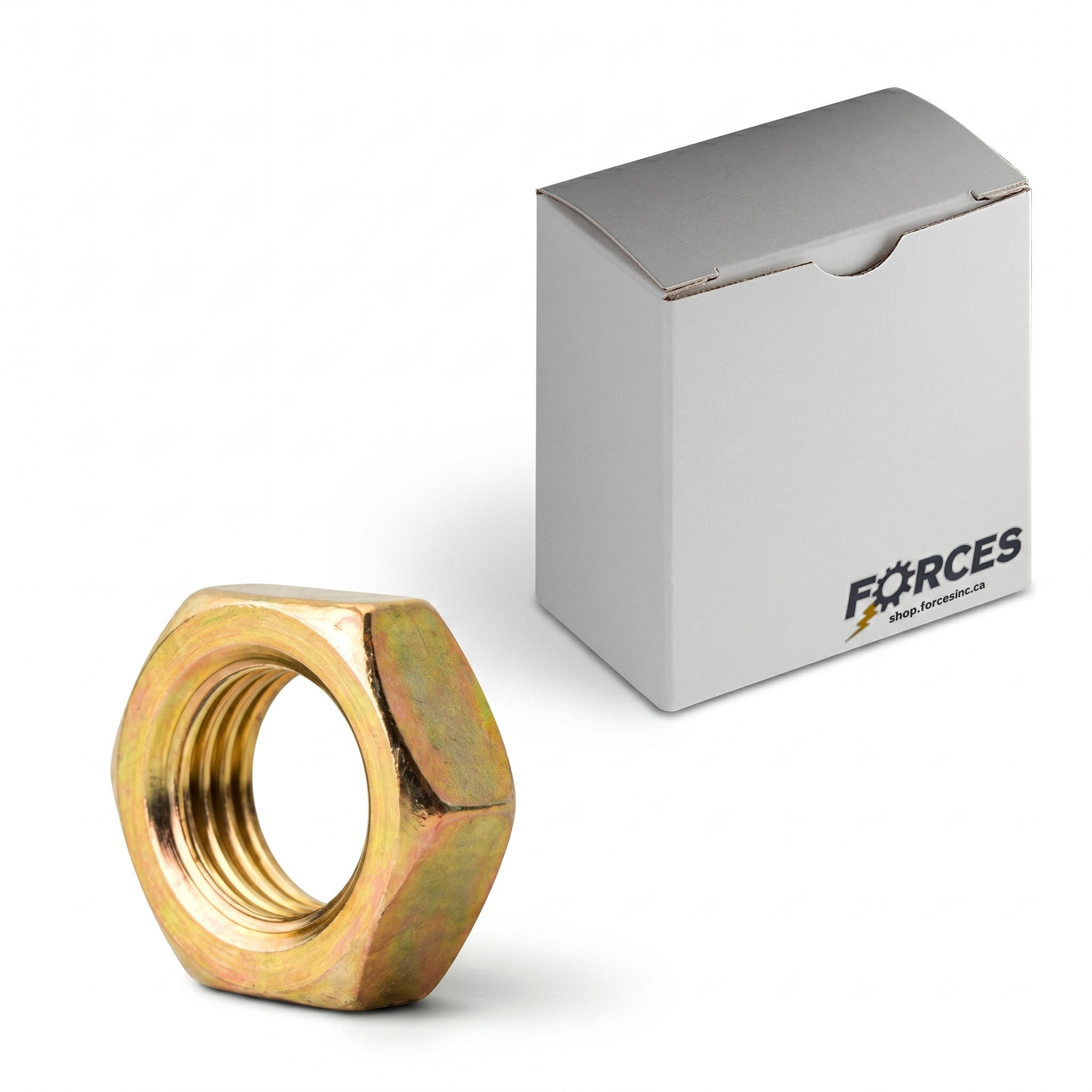 Hex Jam Nut 7/8"-14 - Yellow Zinc A563 Grade A