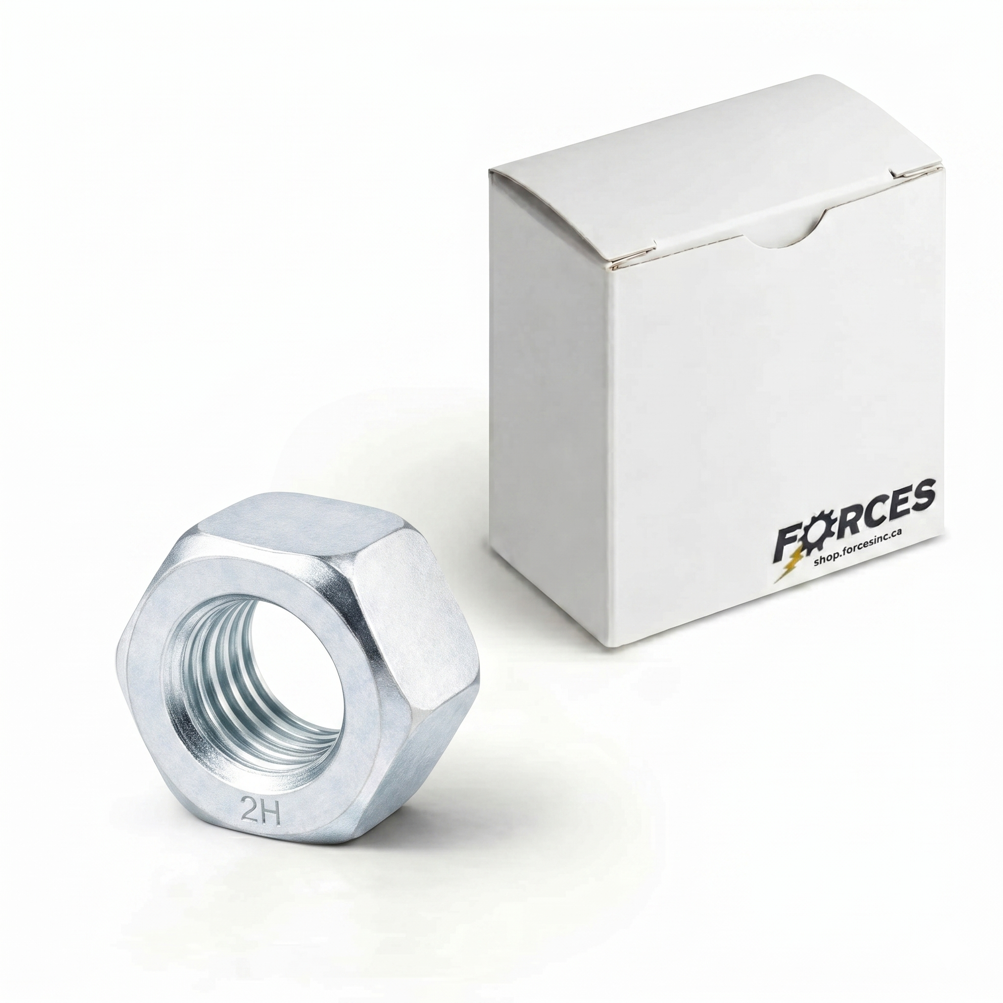 Heavy Hex Nut 1-1/4"-7 - Zinc Plated A194 Grade 2H