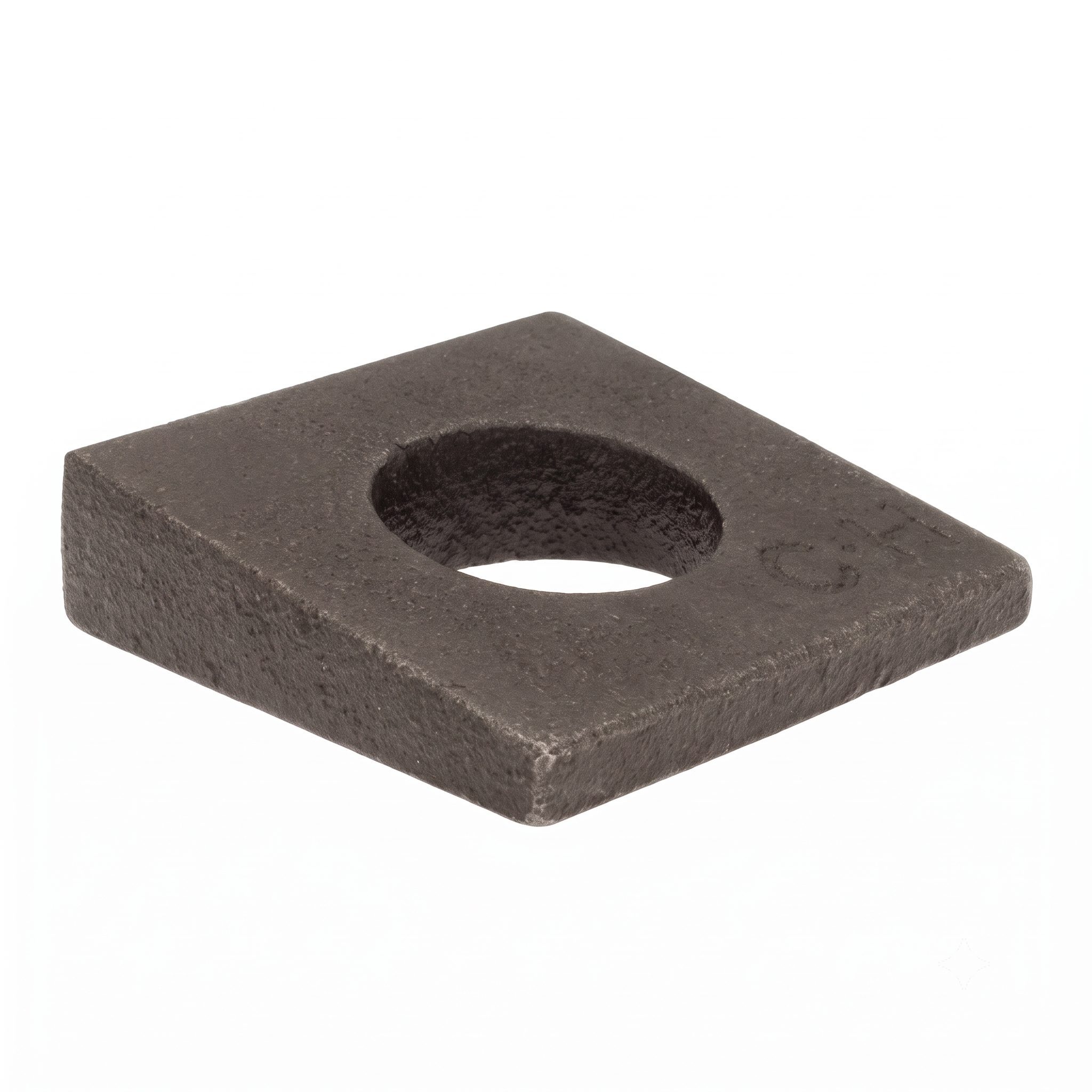 Square Beveled Washer 1-1/2" - Plain Finish Iron
