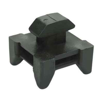 Black Nylon 1/4-Turn Drop-In Cable Tie Block for 45 Series T-Slot - Forces Inc