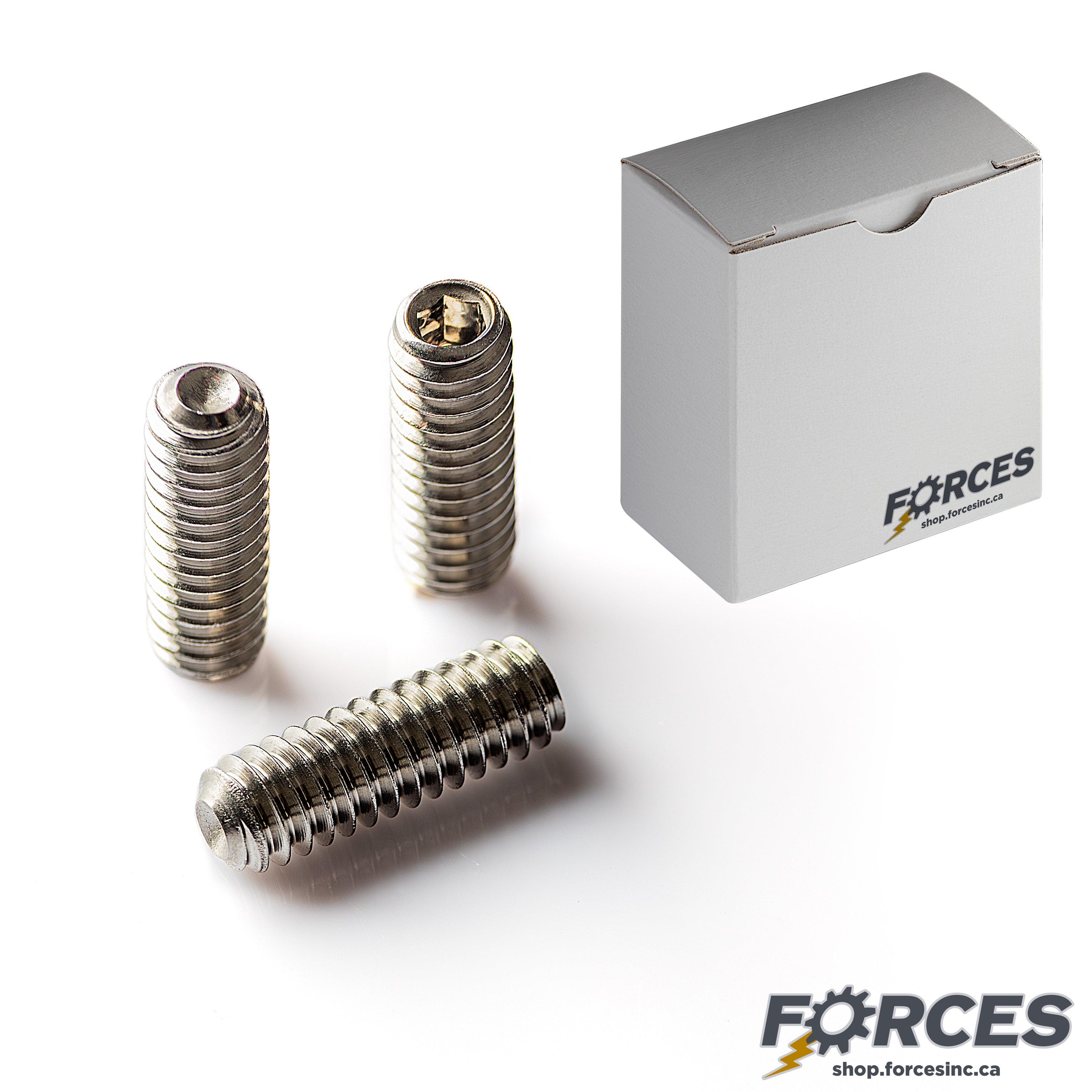 Cup Point Set Screw 10-24 X 1" Stainless Steel 18-8 [50/Box] - Forces Inc