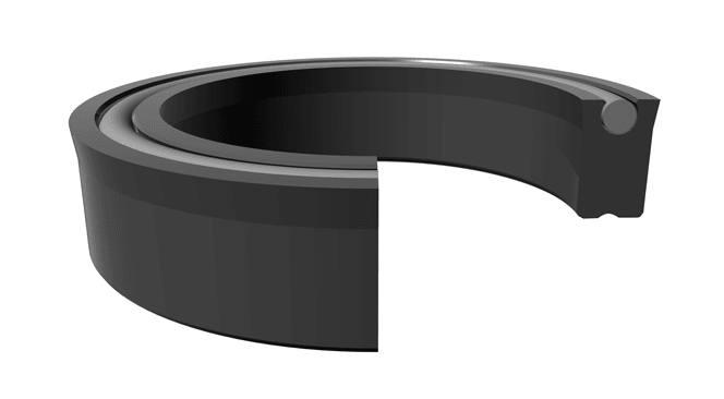 Deep Polypak® Rod/Piston U-Seal 0.750" x 1.125" x 0.250" - AU/NBR - Forces Inc