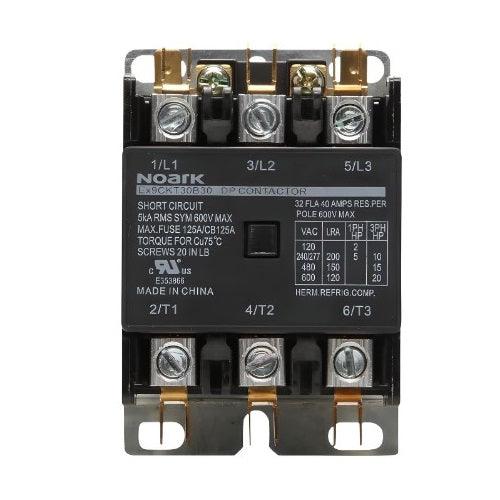 Contactor Input Terminals Definite Purpose Contactor Lug Terminals 40A 24Vac 3NO | Ex9CKT40B30B7