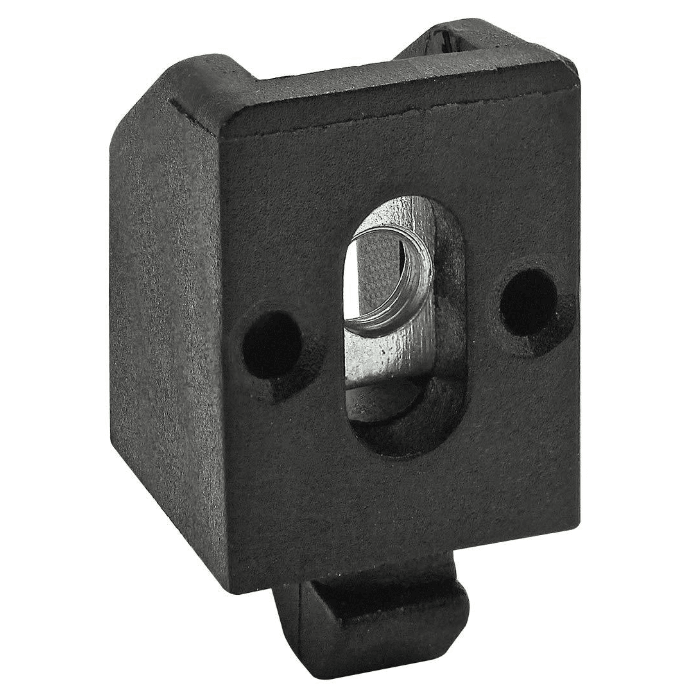 Drop-In Black Panel Mount Block | 20 Series T-Slot - Forces Inc