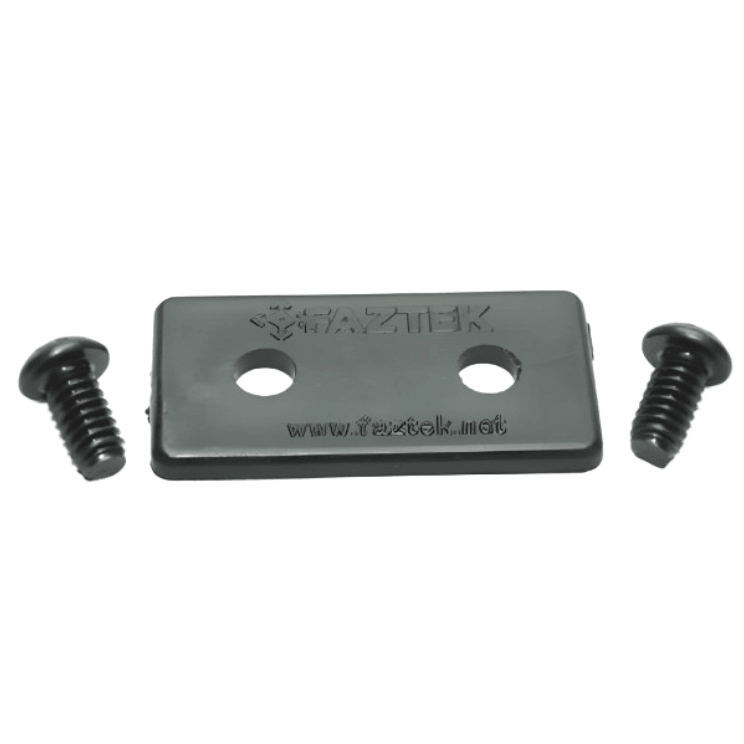 End Cap 1.5" x 3" Black Plastic w/ Screws | 15 Series T-Slot - Forces Inc