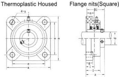 FPL204 | Thermoplastic 4-Bolt Flange Bearing Units Housings Only - Forces Inc