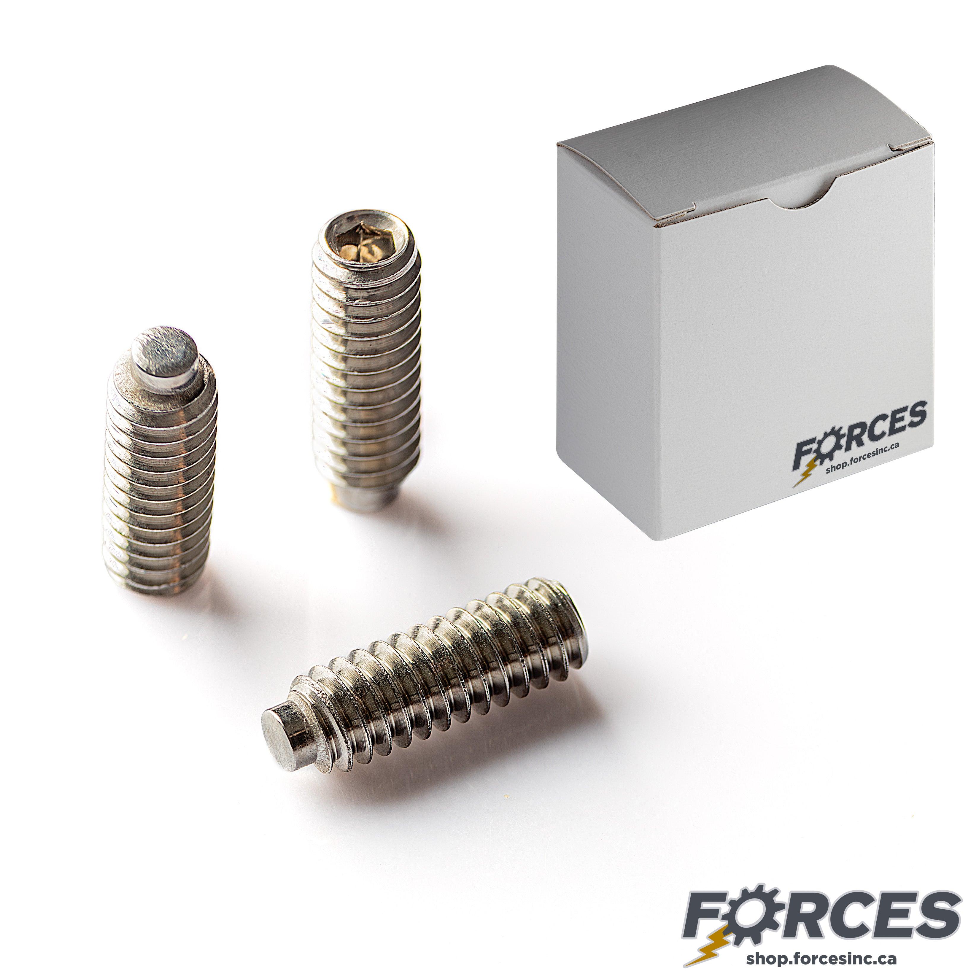 Half-Dog Set Screw 10-32 X 1/2" Stainless Steel 18-8 [25/Box] - Forces Inc