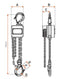 Heavy-Duty Compact Chain Block Hoist - 0.25T - 10 ft - Forces Inc