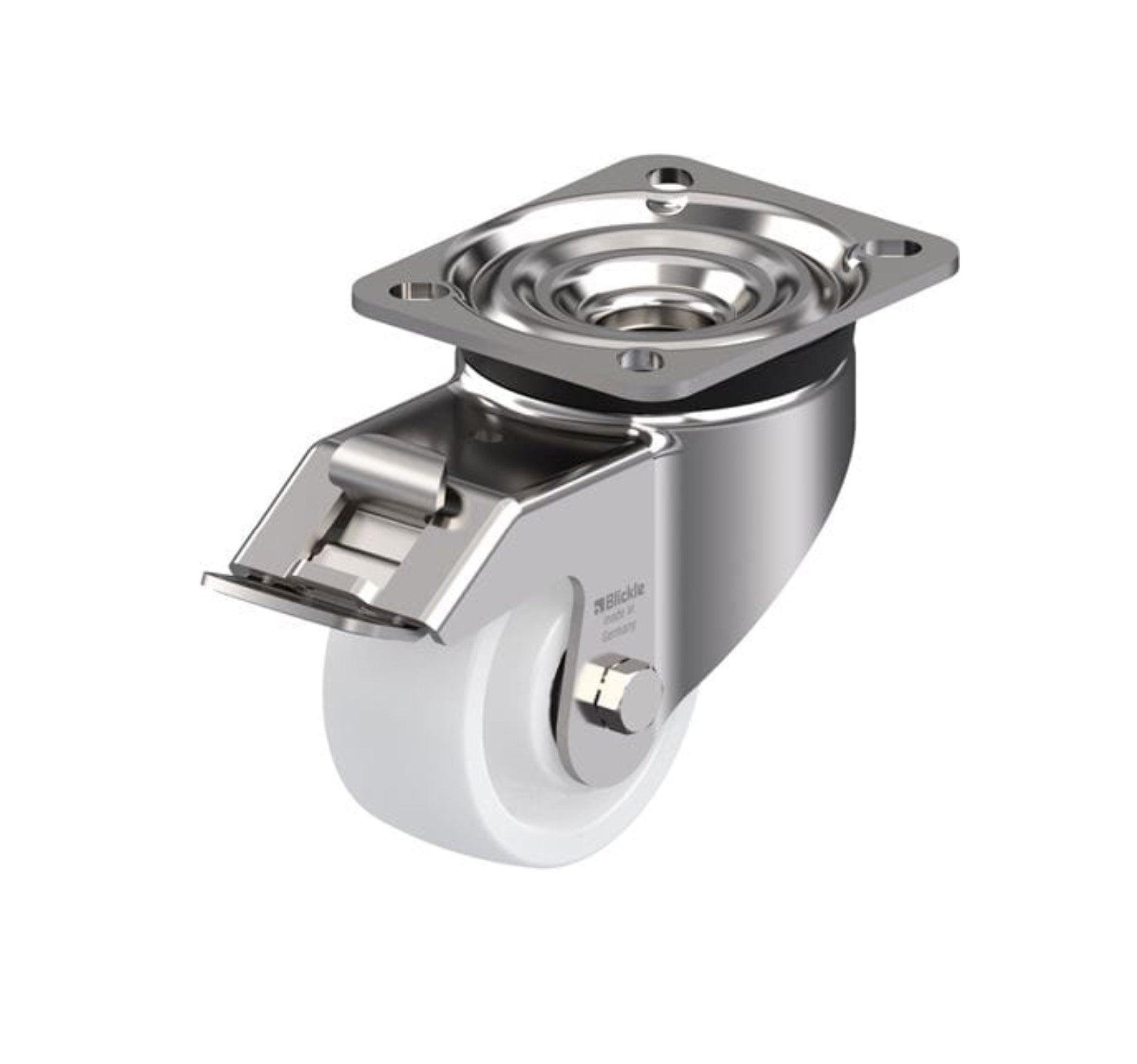 Heavy Duty Nylon Caster 3-1/8" x 1-7/16" W/ Brake, 770 Lbs Load Model: LKX-SPO 80XK-FI - Forces Inc