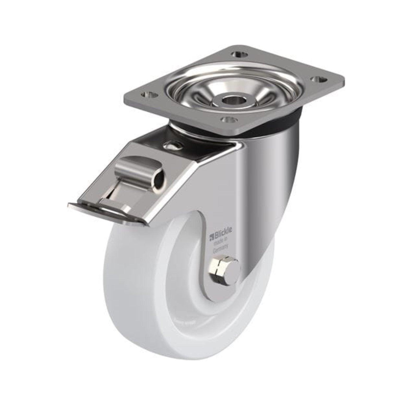 Heavy Duty Nylon Caster 6" x 2" W/ Brake, 1760 Lbs Load Model: LKX-SPO 150XK-FI - Forces Inc