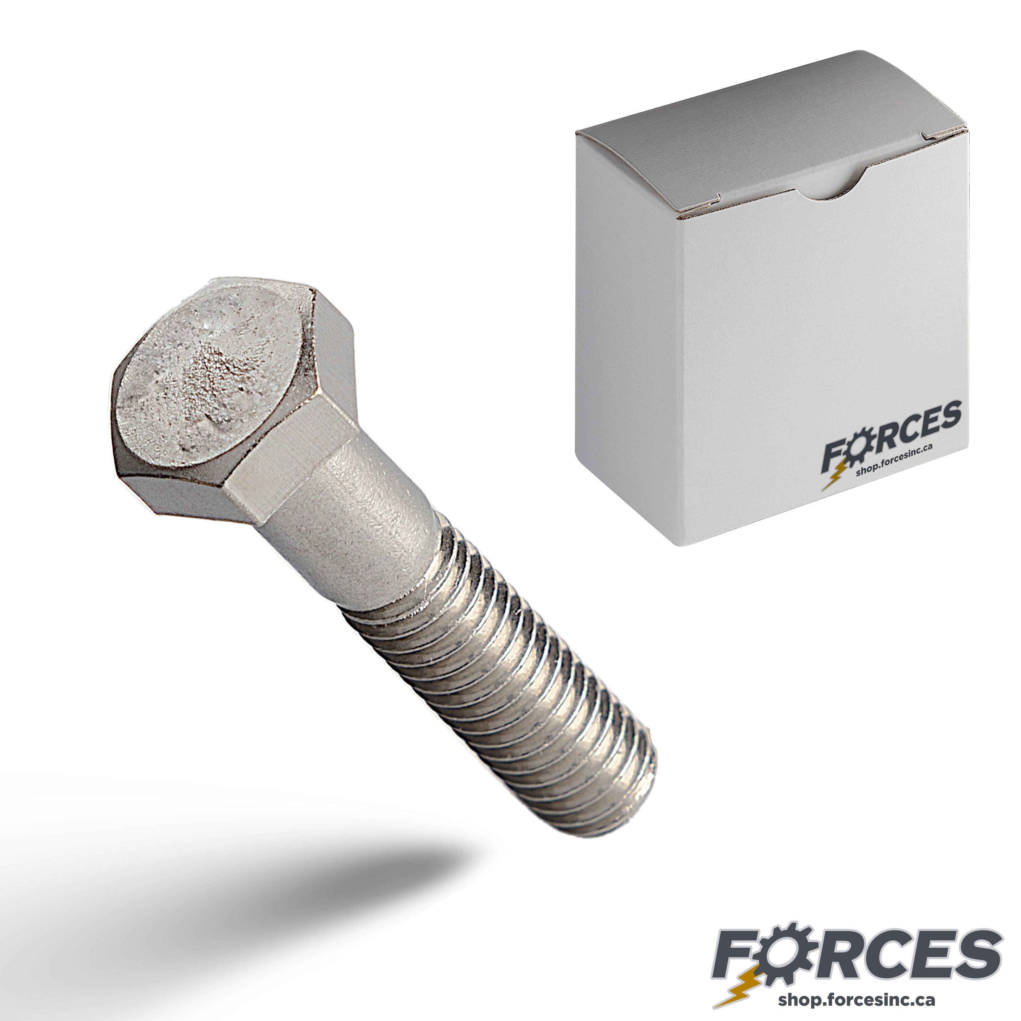 Hex Bolt 1"-8 x 2-1/2" Partial Thread - Stainless Steel 18-8 - Forces Inc