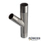 Lateral Tee Y Reducer 1-1/2" x 1-1/4" Hose Barb - Stainless Steel 304 - Forces Inc