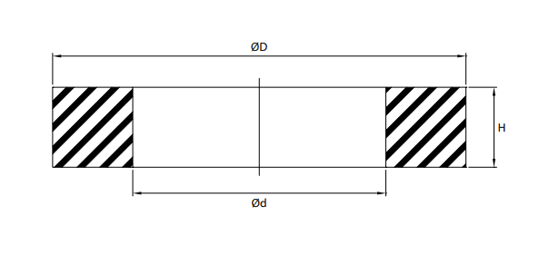 Modular Backup Ring (MB) 0.625" x 1.125" x 0.250" - Polyurethane - Forces Inc