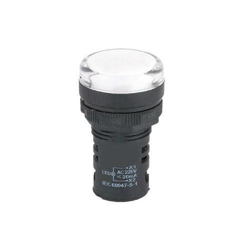 NOARK® Indicator Light 22mm White 110Vac Curved Lens | Ex9IL2N1 - Forces Inc