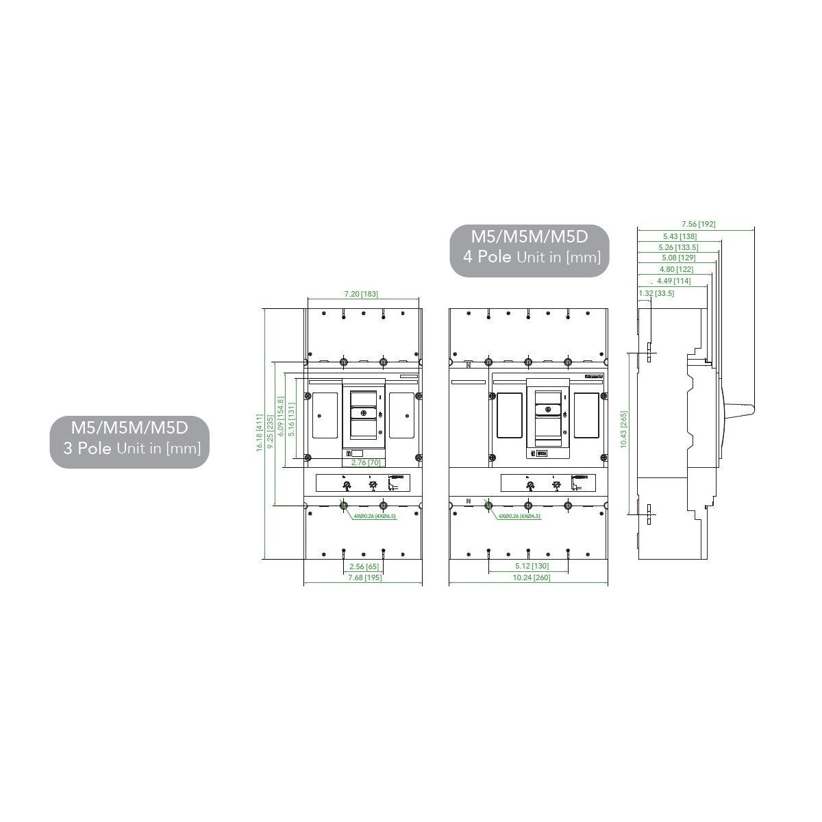 NOARK® Molded Case Circuit Breaker 700A, 3P IC Class N | M5N700T3L - Forces Inc